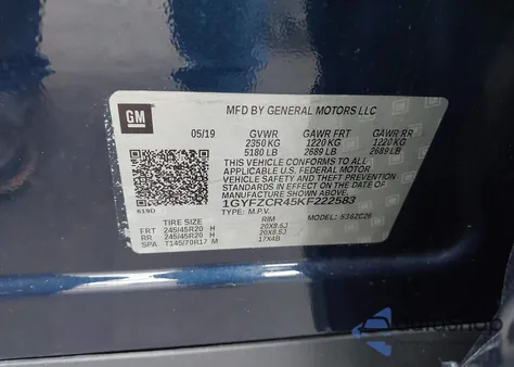 2019 Cadillac Xt4 Premium Luxury from USA, damaged, VIN 1GYFZCR45KF222583